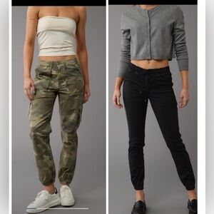 NWT American Eagle Size 4 Camo Black Jogger / Jean Bundle